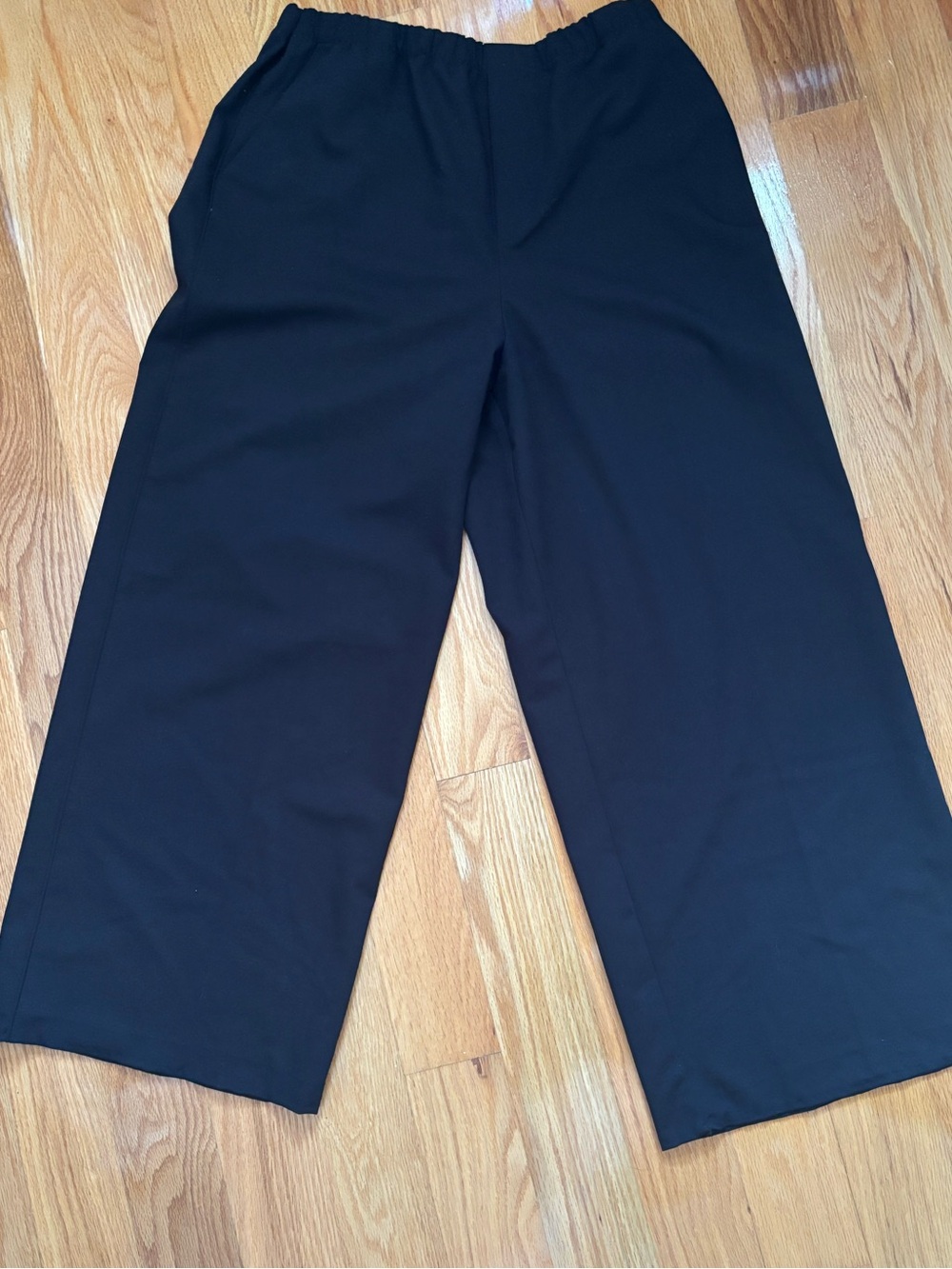 Zara Black Wide-Leg Pull-On Pants